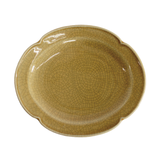 oribe pottery プランセスプレートS 墨貫入 ブラウン