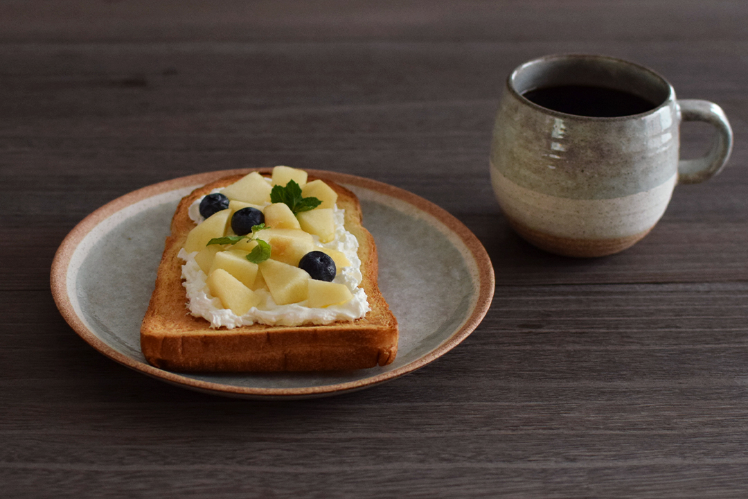 フレッシュリンゴのオープンサンド