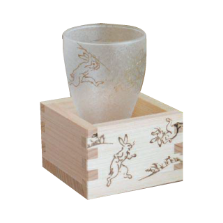 プレミアム鳥獣戯画枡酒グラス