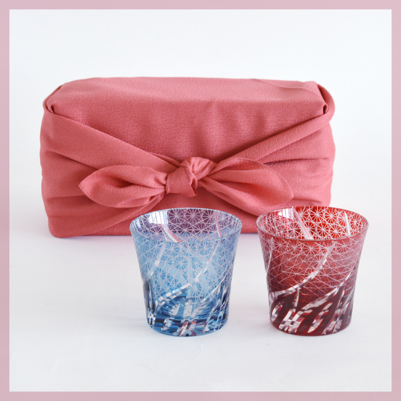 切子フリーグラスペア 風樹