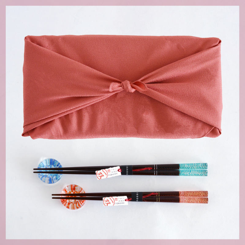 夫婦箸 桐箱箸置付 潮風