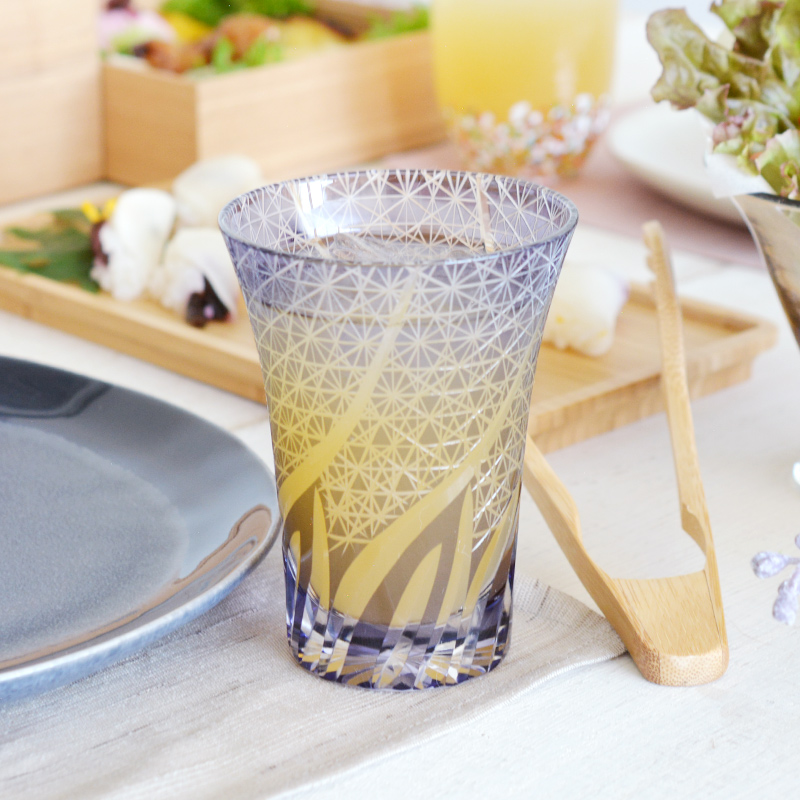 切子タンブラー風樹 ブラック