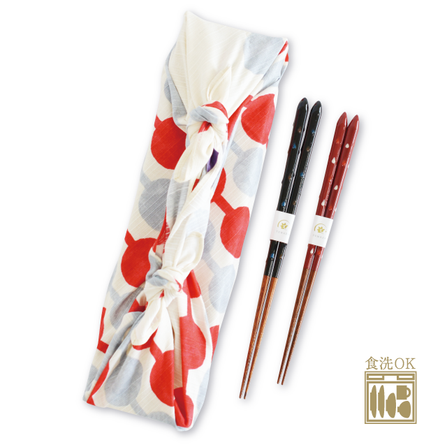 朝露箸ペア 風呂敷付