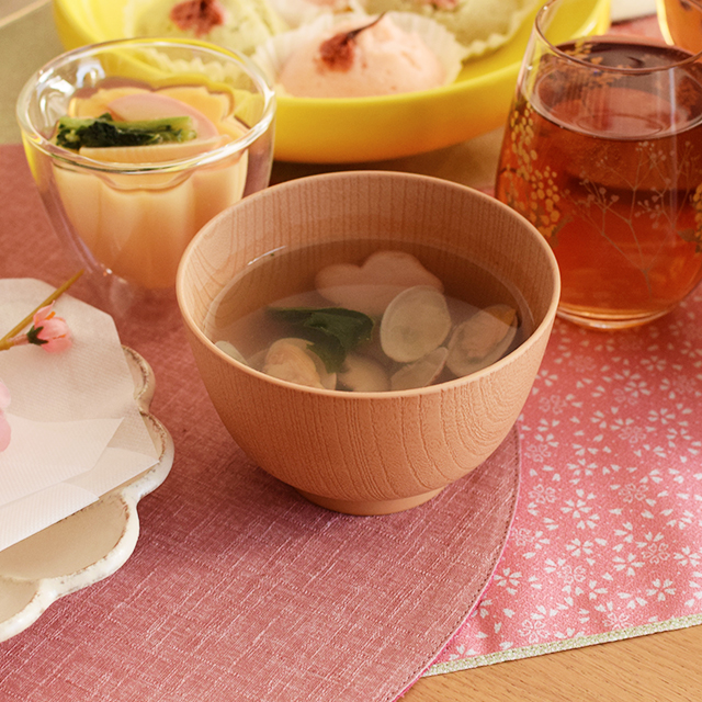 やさしい彩り抗菌汁椀 あま色