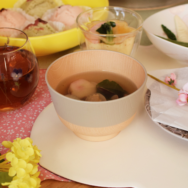 やさしい彩り抗菌汁椀 きなり