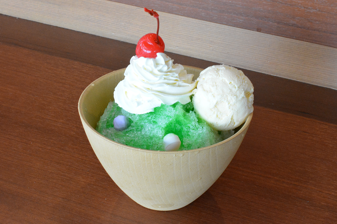 メロンソーダのかき氷