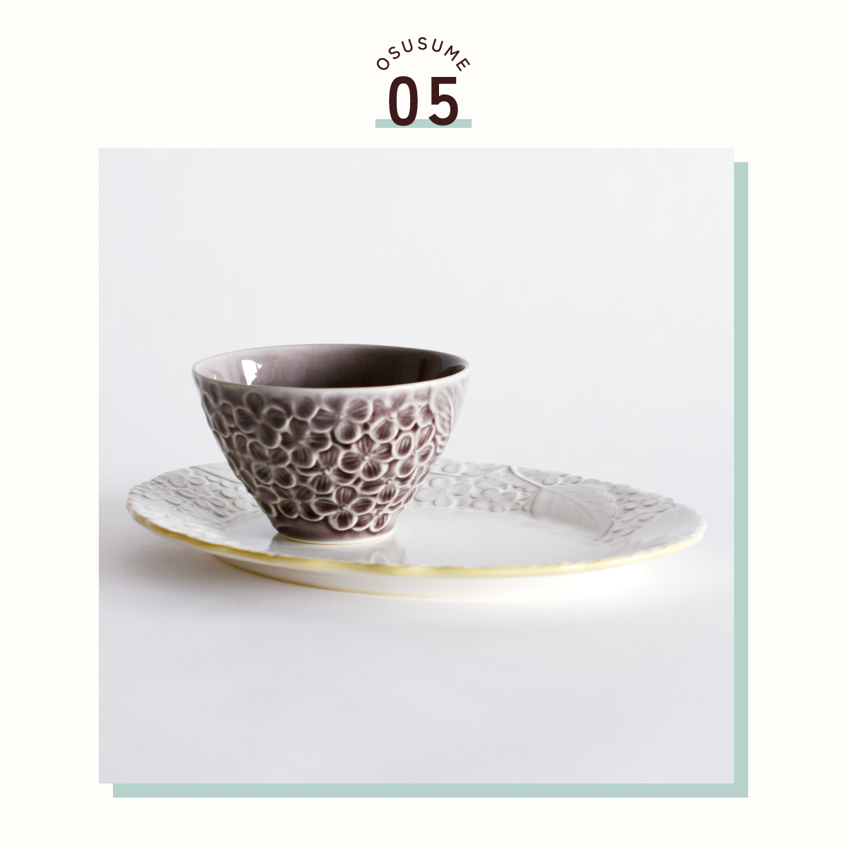 花彫り オーバルプレート ホワイト