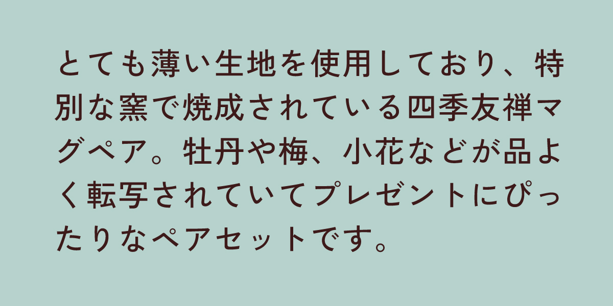 四季友禅マグペア