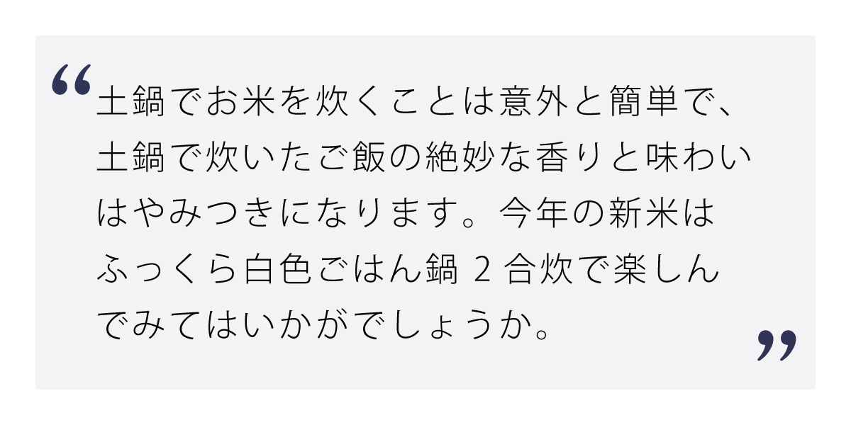 ふっくら白色ごはん鍋 2合炊