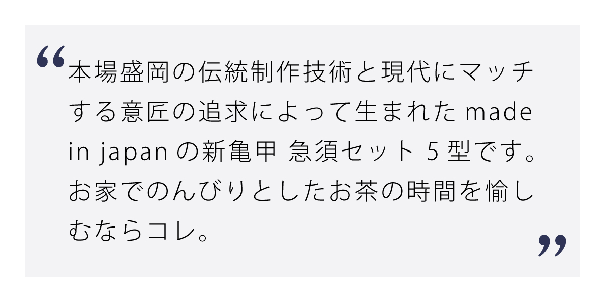 新亀甲 急須セット 5型