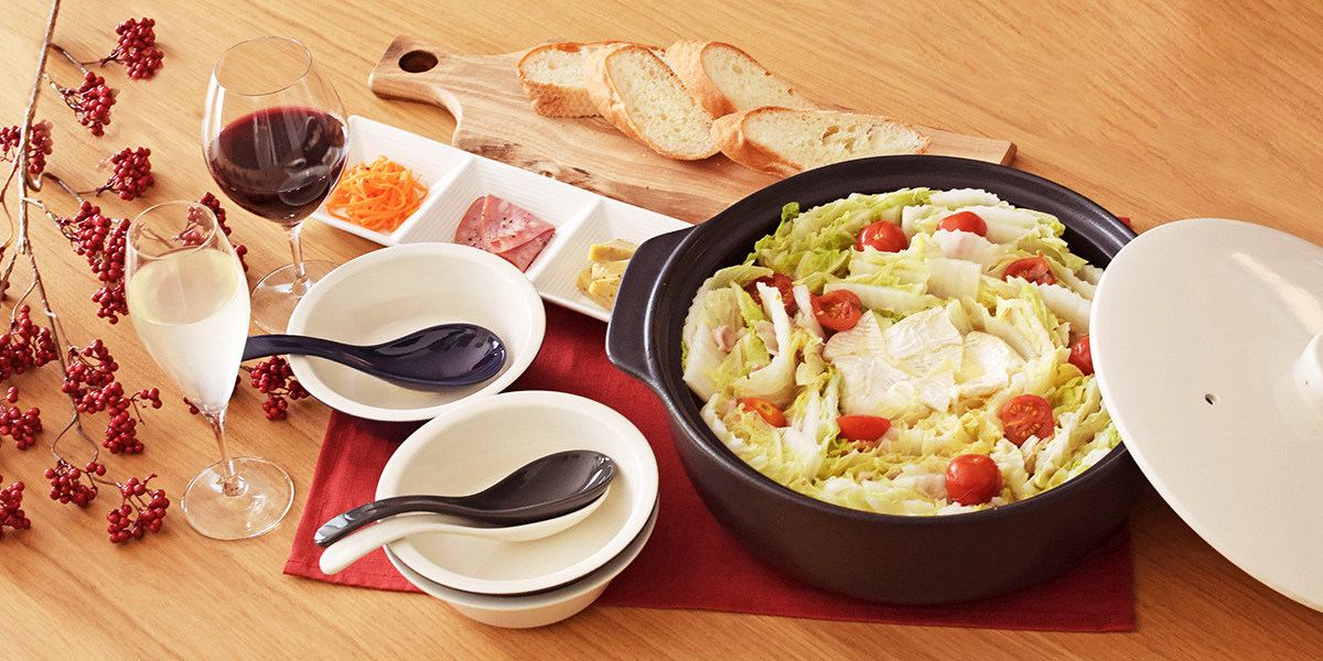 白菜と豚肉のチーズ鍋