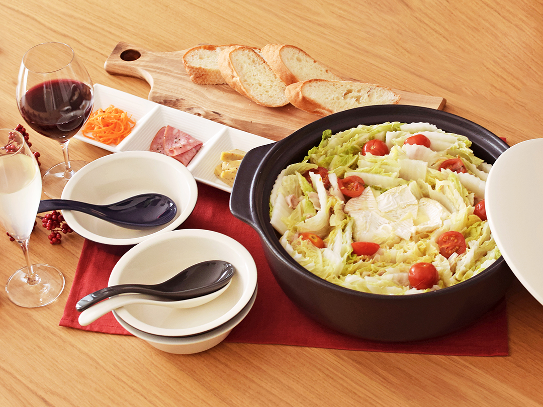 白菜と豚肉のチーズ鍋