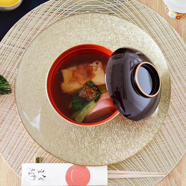 雑煮椀 溜渕金