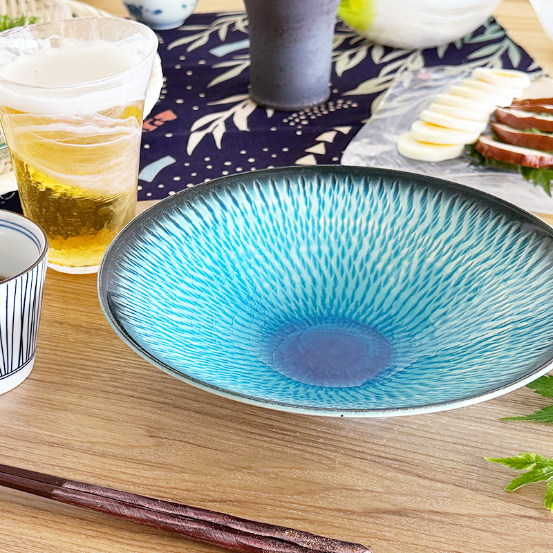 トチリ7寸鉢 青