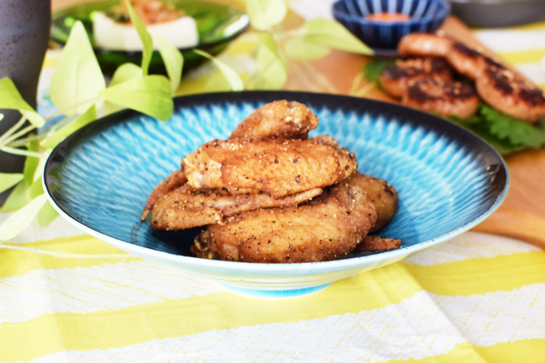 トチリ7寸鉢 青