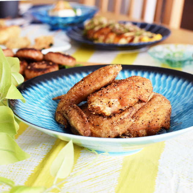 トチリ7寸鉢 青