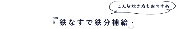 鉄なすで鉄分補給