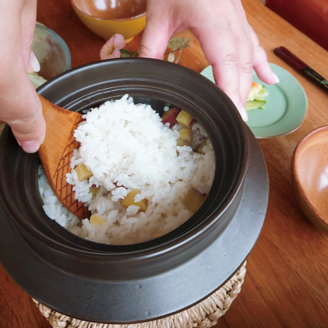 がま御飯鍋 二合炊き　黒