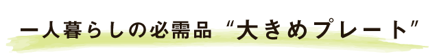 一人暮らしに大活躍！大きめプレート