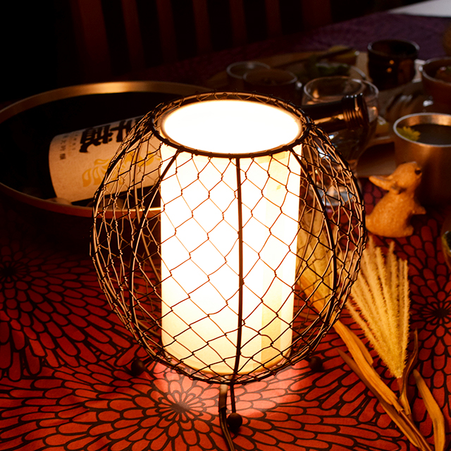 灯り メタル 丸