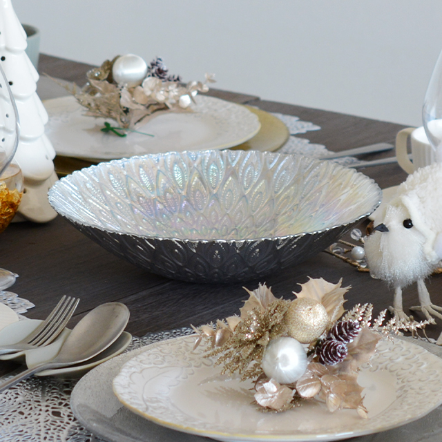 PEACOCKボウルL シルバー