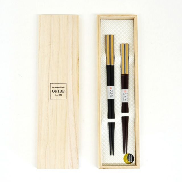 使いやすいデザインはプレゼントに最適八角雅箸ペア