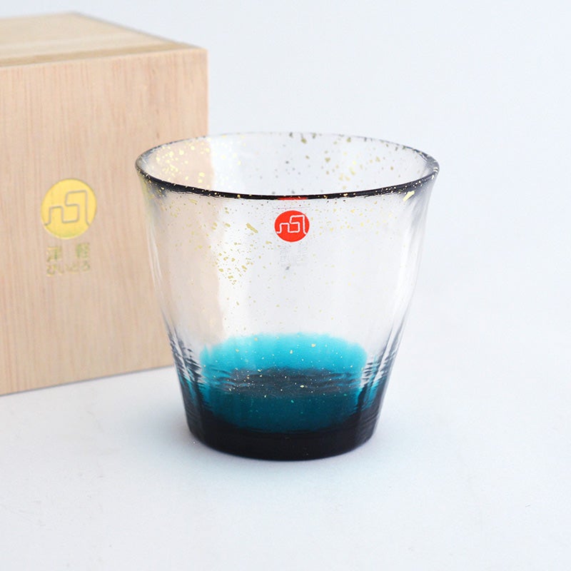 金彩 ロックグラス 碧｜和食器通販｜織部 Online Store【公式】