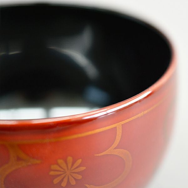 漆刷毛塗 花づくし 夫婦汁椀｜和食器通販｜織部 Online Store【公式】