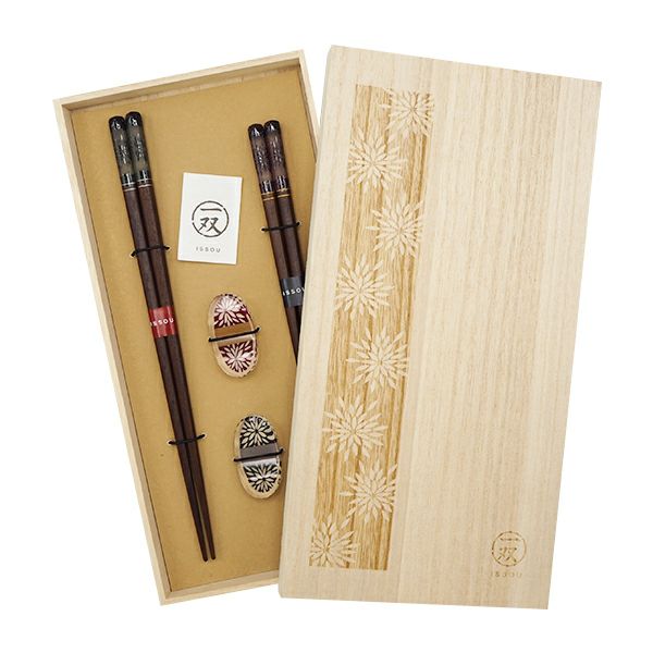 夫婦箸 桐箱箸置付 華花火｜和食器通販｜織部 Online Store【公式】