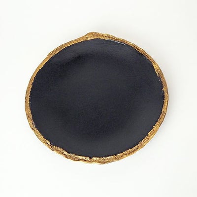 黒釉金彩 丸皿｜和食器通販｜織部 Online Store【公式】