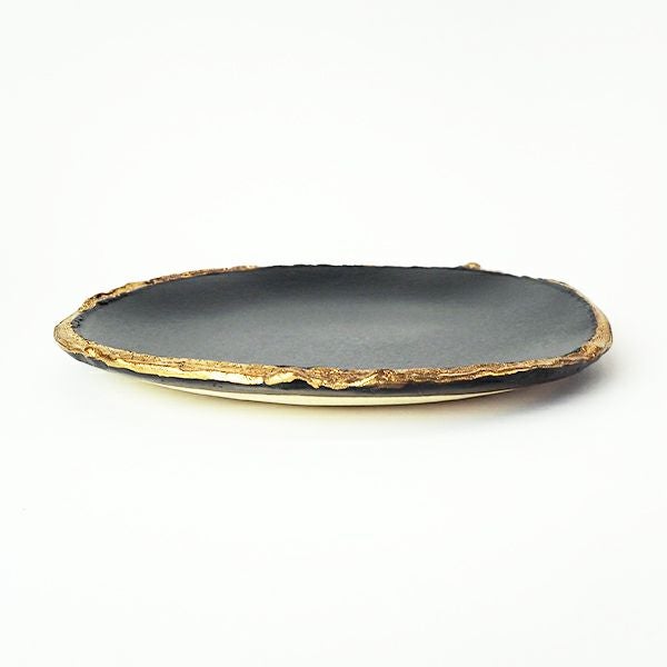 黒釉金彩 丸皿｜和食器通販｜織部 Online Store【公式】