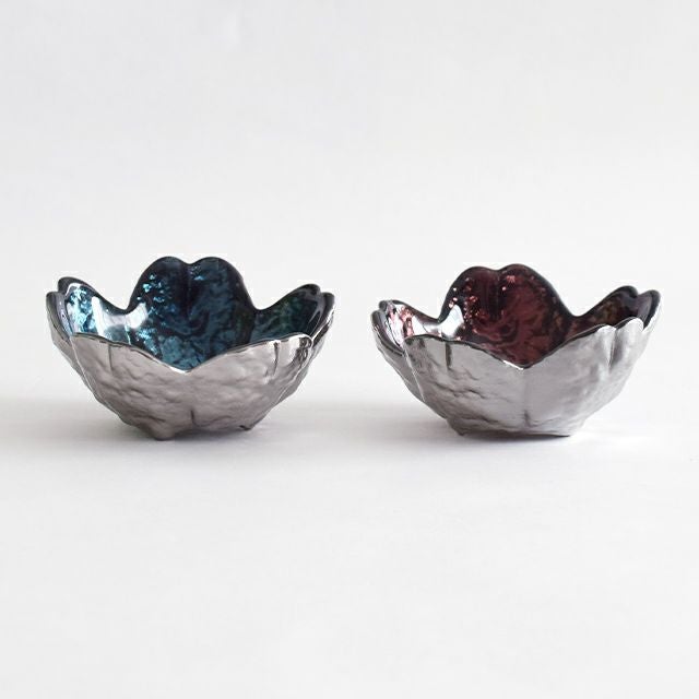 銀彩 フリーグラス ペア小皿付｜和食器通販｜織部 Online Store【公式】