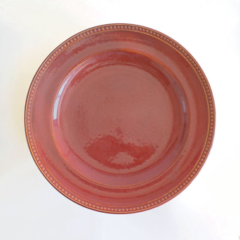 ニューライフウェア ラインドット プレート L イエロー｜和食器通販