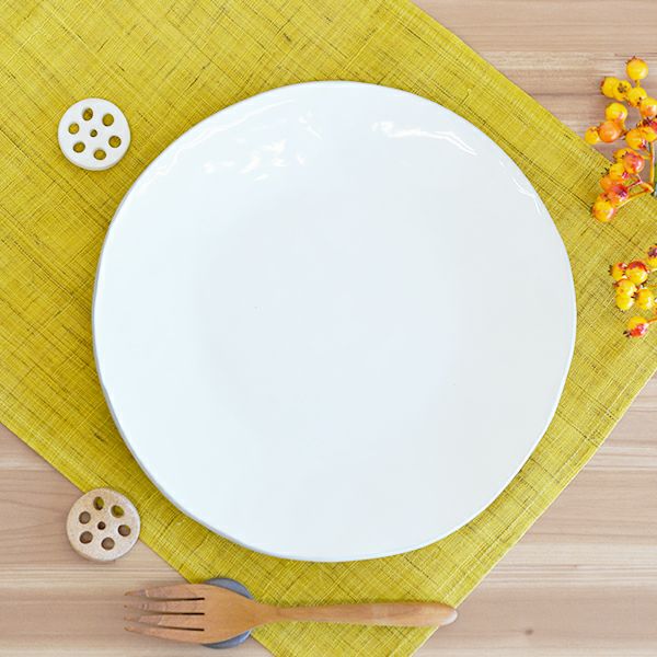 クレイ 丸皿 L ホワイト｜和食器通販｜織部 Online Store【公式】
