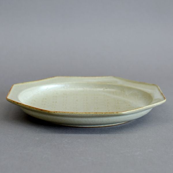一洋陶園 oribe pottery レリーフ20八角皿 アイボリー