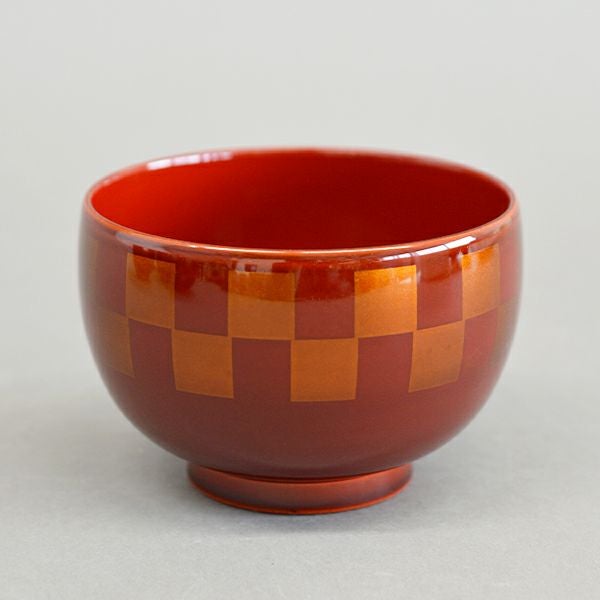 漆刷毛塗 市松 夫婦汁椀｜和食器通販｜織部 Online Store【公式】