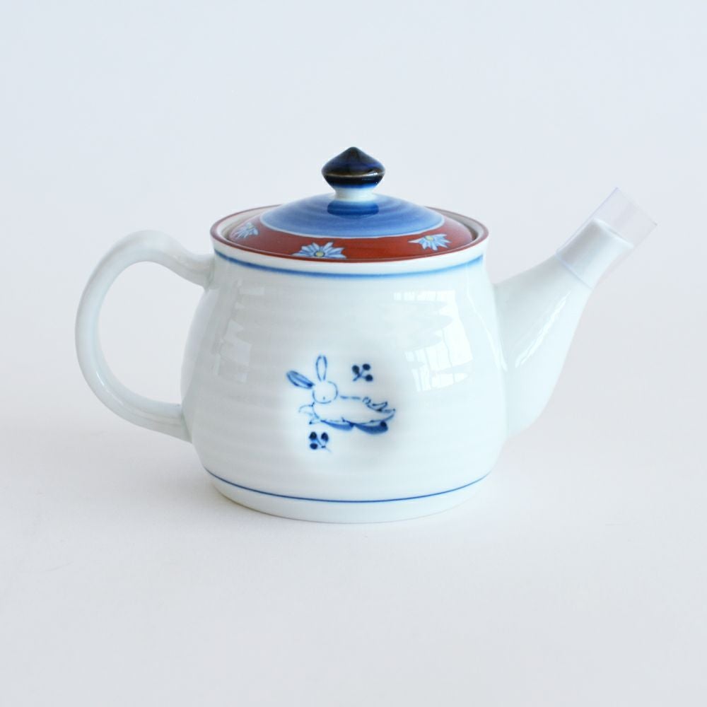 うさぎっこポット 赤｜和食器通販｜織部 Online Store【公式】