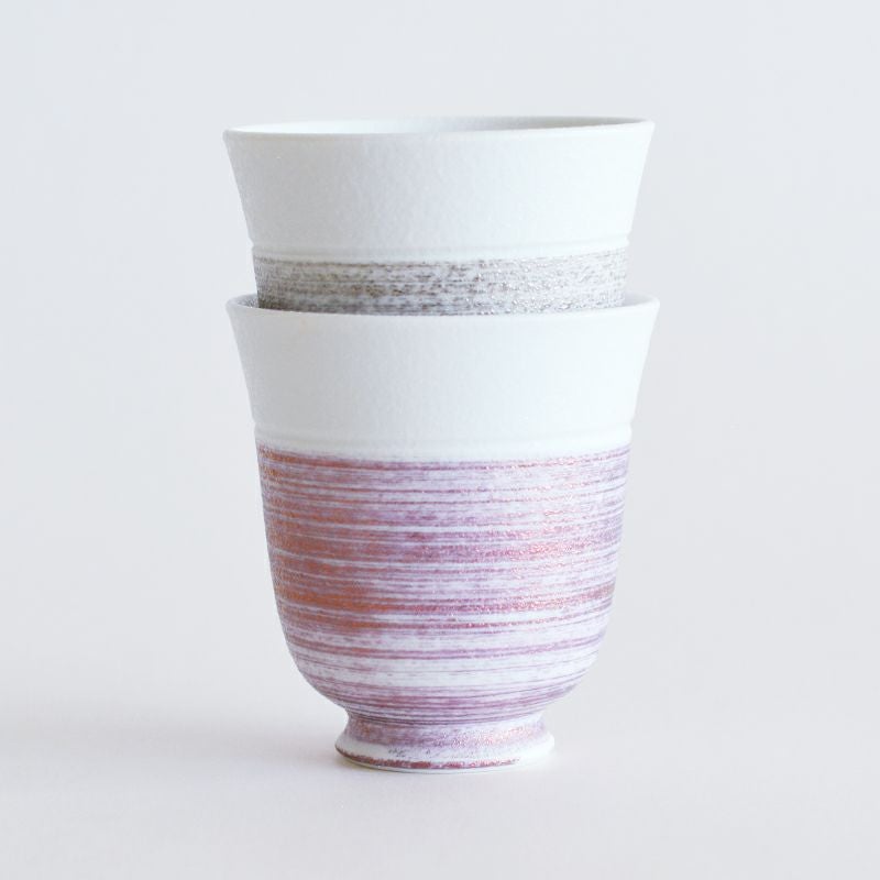 0648　湯呑み  陶器  コップ  詳細不明 華厳 コップ 紫｜和食器通販｜織部 Online Store【公式】