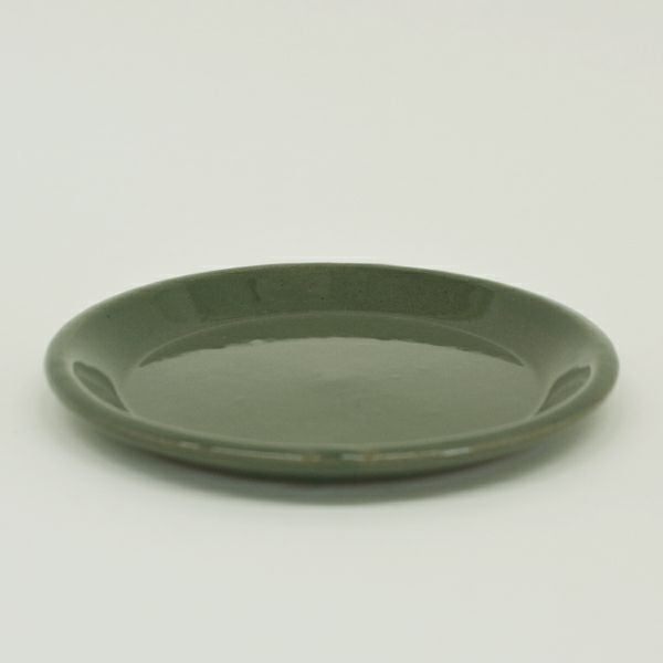 深い緑色をしたケーキにぴったりのプレートです