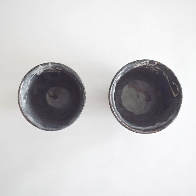 鼠志野 ぶどう 夫婦湯呑｜和食器通販｜織部 Online Store【公式】