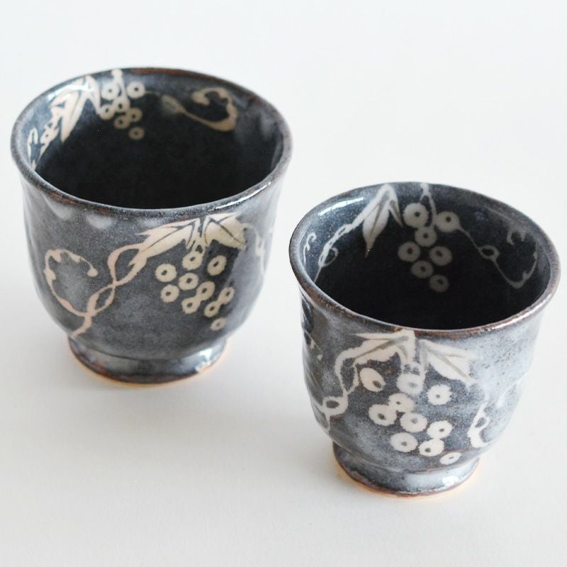 鼠志野 ぶどう 夫婦湯呑｜和食器通販｜織部 Online Store【公式】