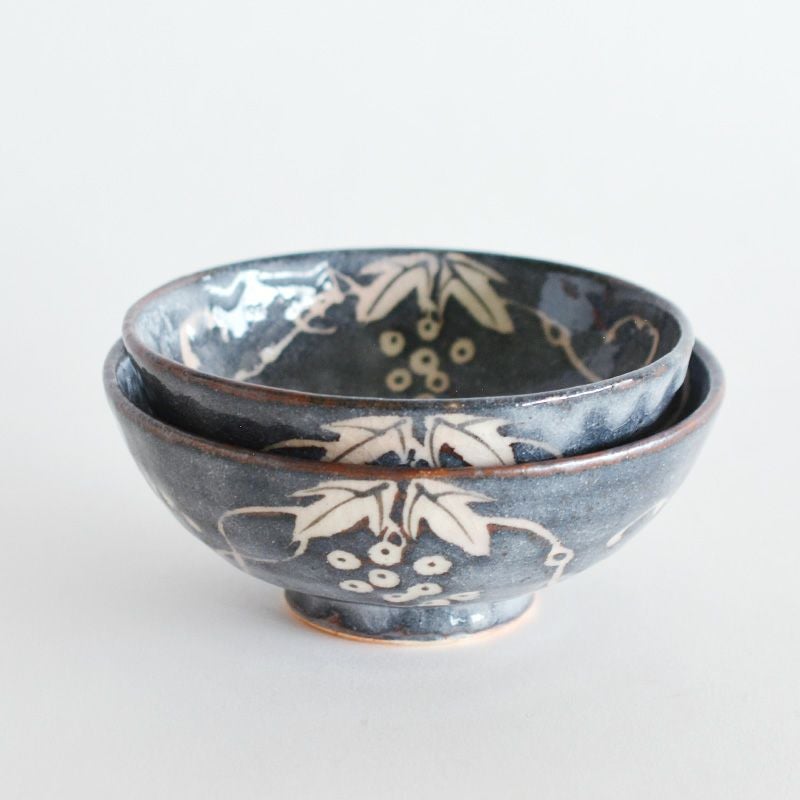 鼠志野 ぶどう 夫婦茶碗｜和食器通販｜織部 Online Store【公式】