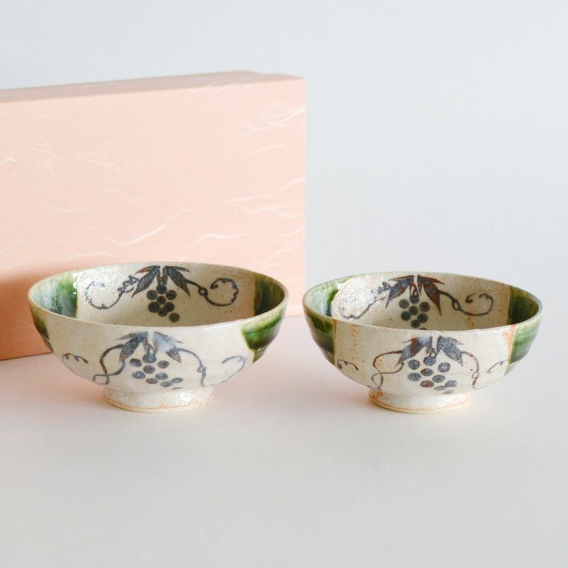 織部 ぶどう 夫婦茶碗｜和食器通販｜織部 Online Store【公式】
