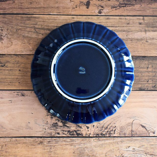 ぎやまん陶 8寸皿 ナス紺ブルー｜和食器通販｜織部 Online Store【公式】