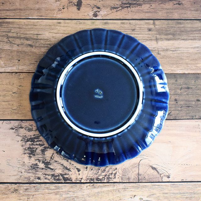 ぎやまん陶 7寸皿 ナス紺ブルー｜和食器通販｜織部 Online Store【公式】