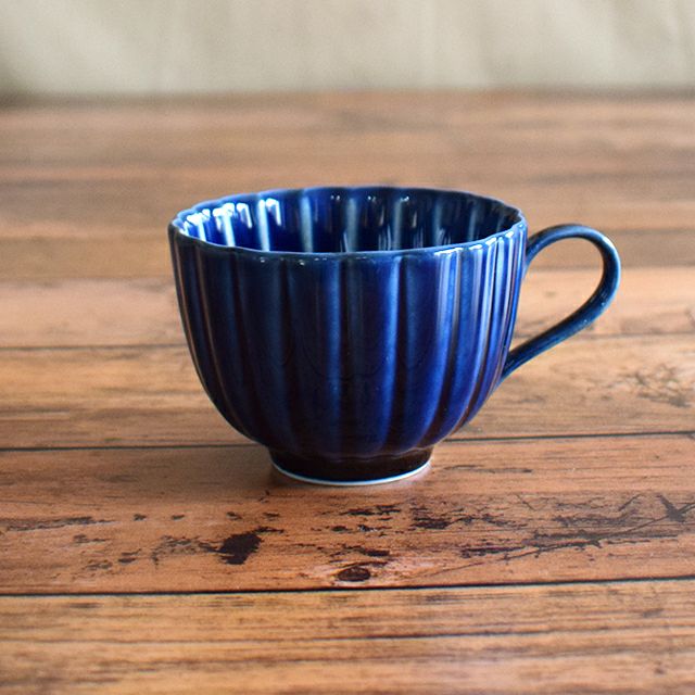 ぎやまん陶 コーヒー碗 ナス紺ブルー｜和食器通販｜織部 Online Store