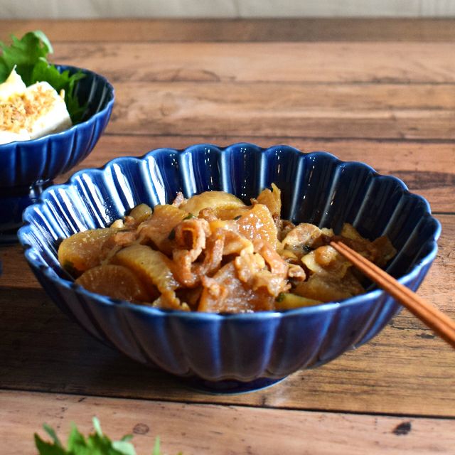 ぎやまん陶 4.5寸皿 ナス紺ブルー｜和食器通販｜織部 Online Store【公式】