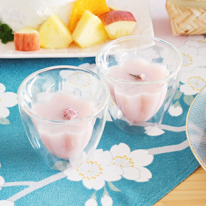 sakuraグラスペア×2セット　320ml 耐熱二層 グラスペア さくら｜和食器通販｜織部 Online Store【公式】