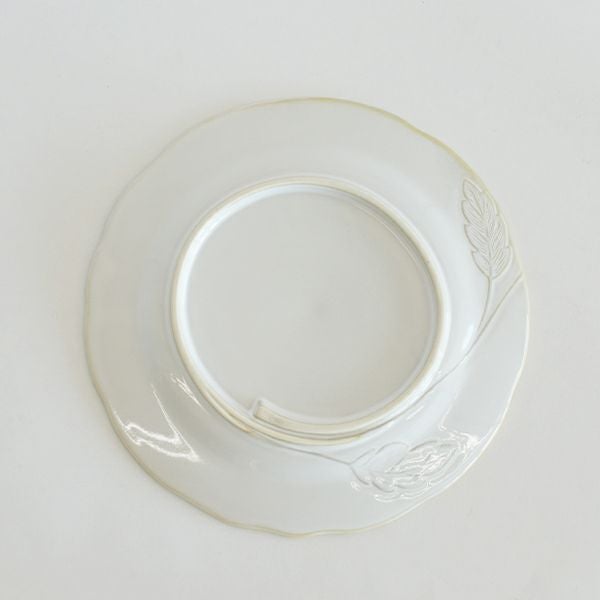 花彫り プレート L ホワイト｜和食器通販｜織部 Online Store【公式】