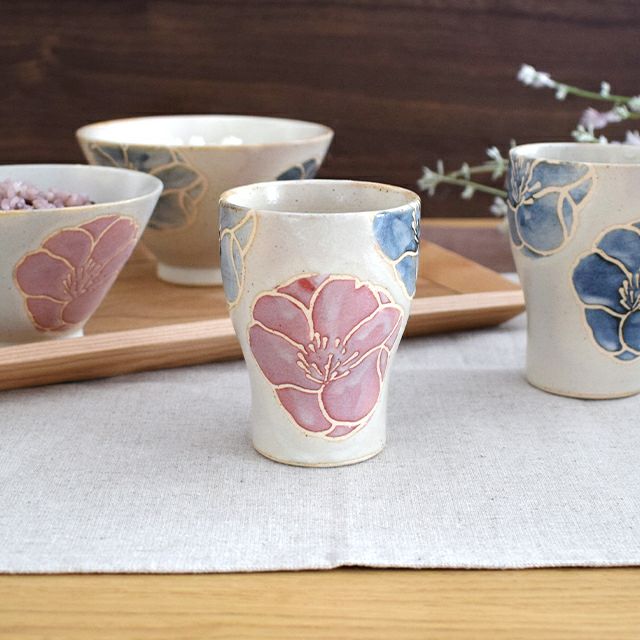 たま花 コップ 小｜和食器通販｜織部 Online Store【公式】